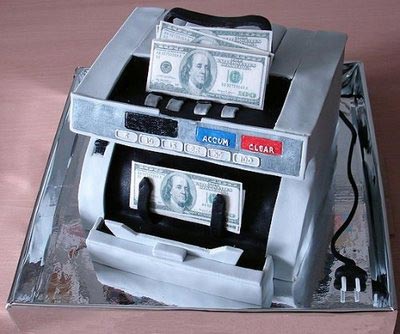 Banknote counting machine cake