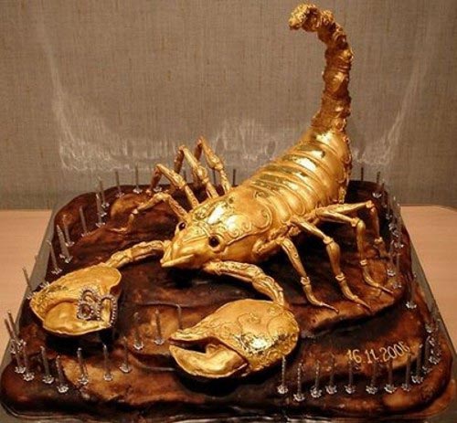 Scorpio zodiac sign cake