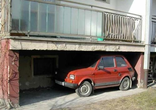 Parking lot under the roof