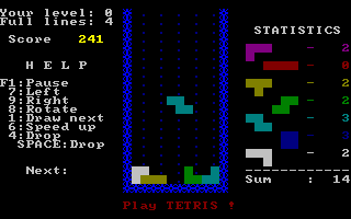 Tetris original on MS DOS