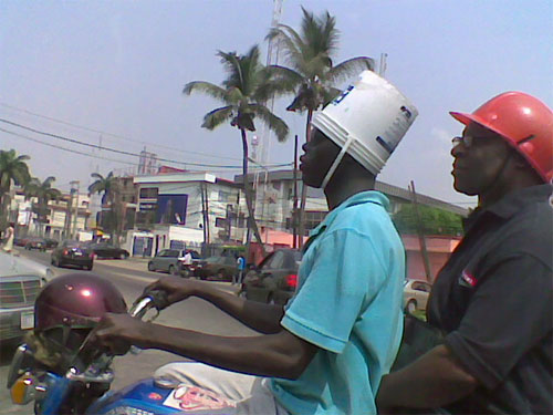 Nigerian bike helmets