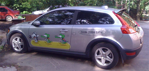 Stephan Pastis Zeeba Zeeba Eata car paint