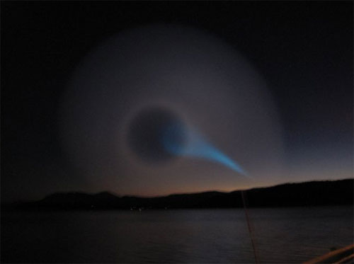 Norway sky spiral phenomena