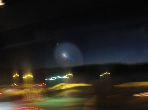 Norway sky spiral phenomena
