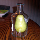 Pear in bottle