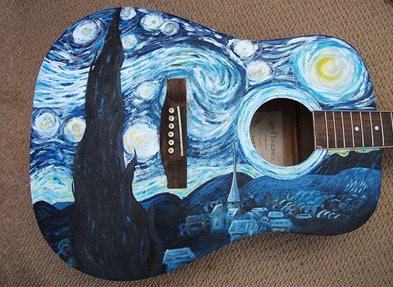 Vincent van Gogh guitar in its full glory