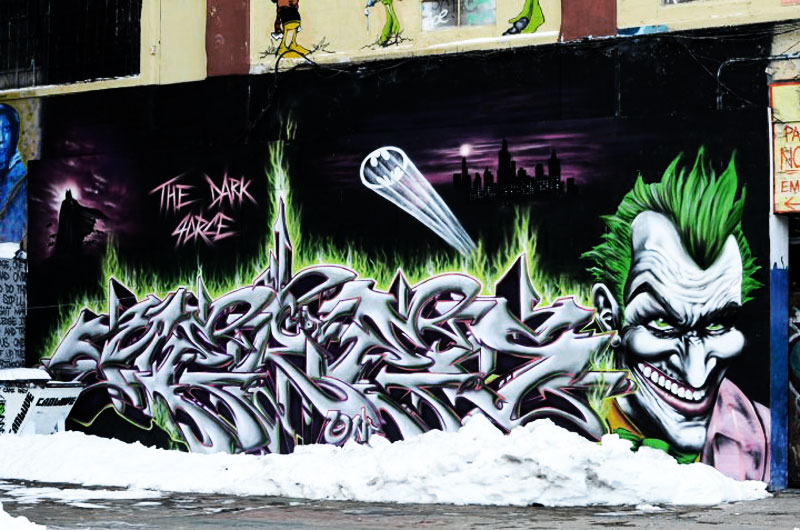 4. Batman vs Joker graffiti
