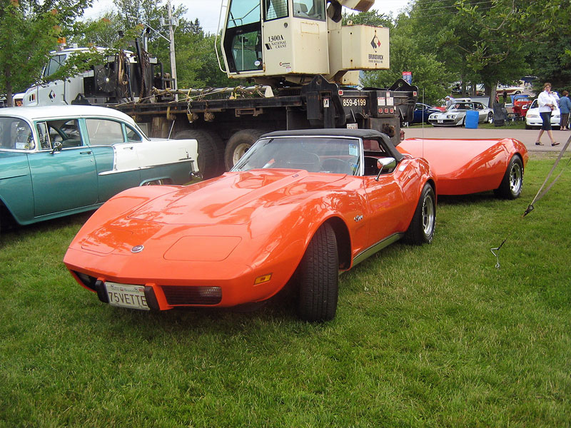 6. Orange Corvette 75 with the matching trailer hooked up. Photo by Bill Jarvis