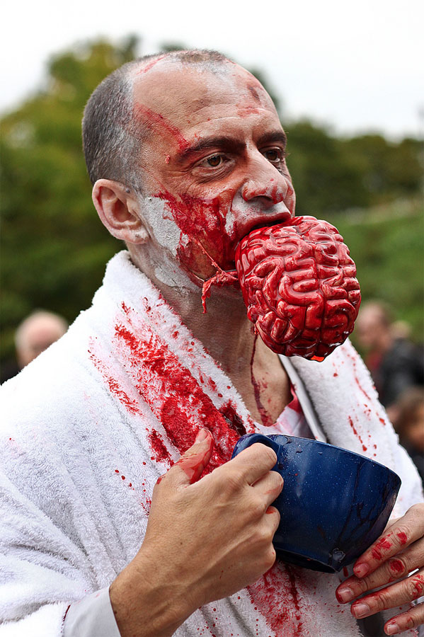 5. Disgustingly great zombie makeup. Shot by Jackman Chiu at Toronto 2011 Zombie Walk