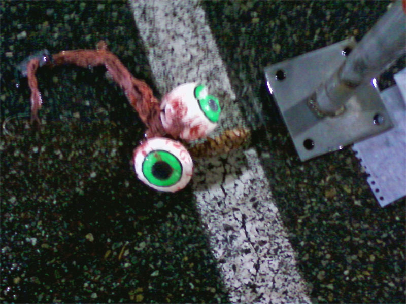 7. A pair of eyes found in the parking lot