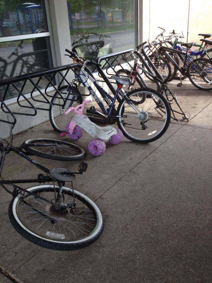 8. Parked bikes of all kinds