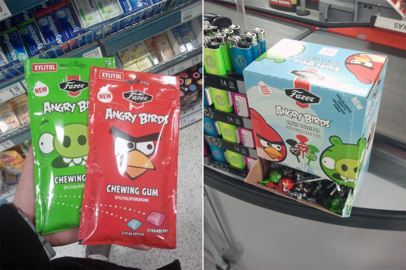 7. Angry Birds chewing gum and lollipops 7. Angry Birds chewing gum and lollipops