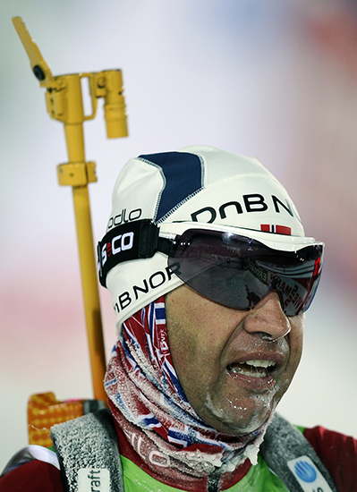 Frozen drool and snot in biathlon