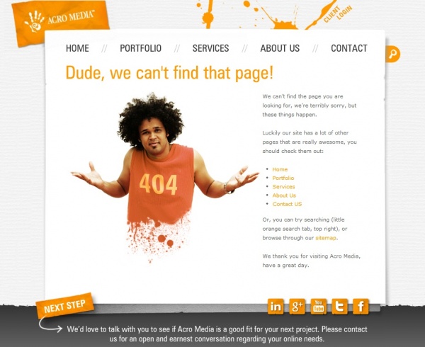 Cool 404 pages