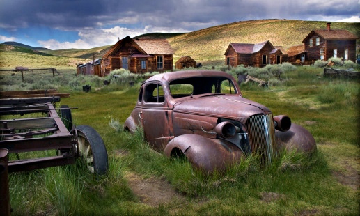 Ghost town relics in Bodie, California