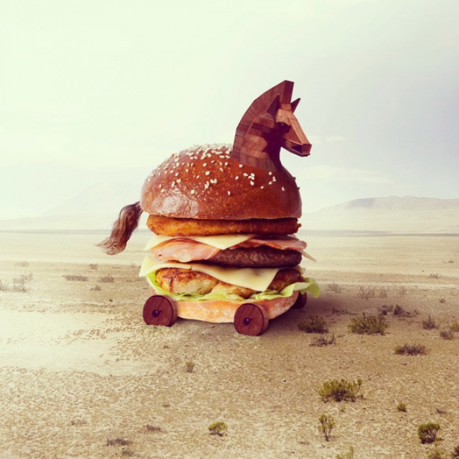 Burger in art