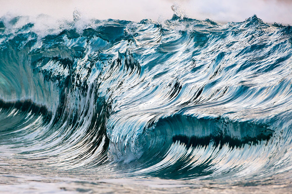 Ocean waves frozen in time