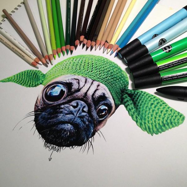 3D drawings created with pencil