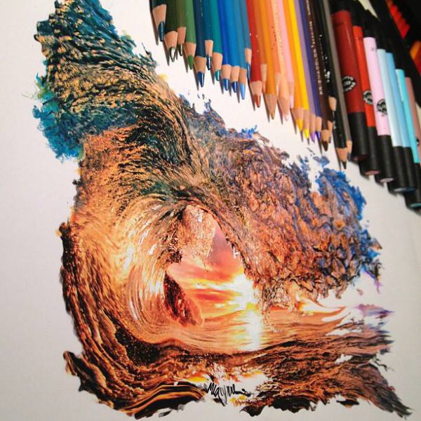 3D drawings created with pencil