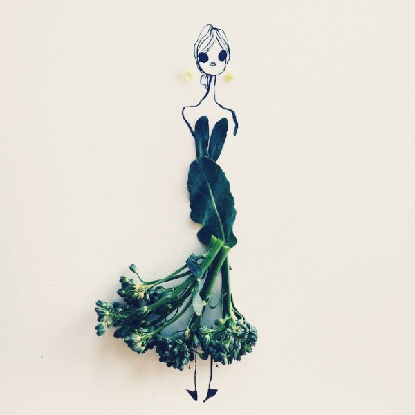 Stunning dresses made of fruits and vegetables