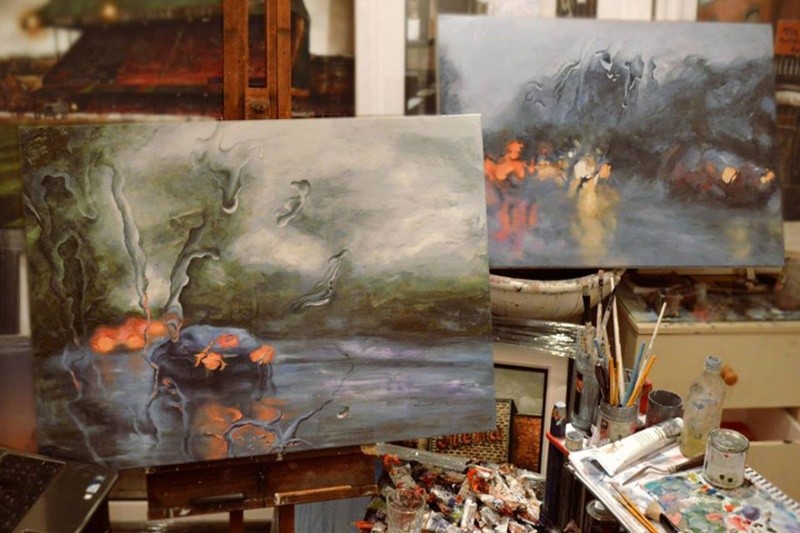 The artist that paints rain 8