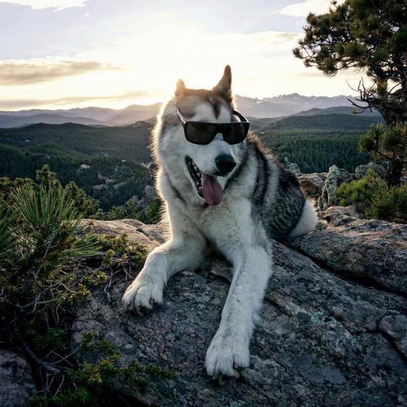 A man travels around the world with his dog 10