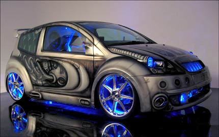 Painted and pimped Fiat Punto