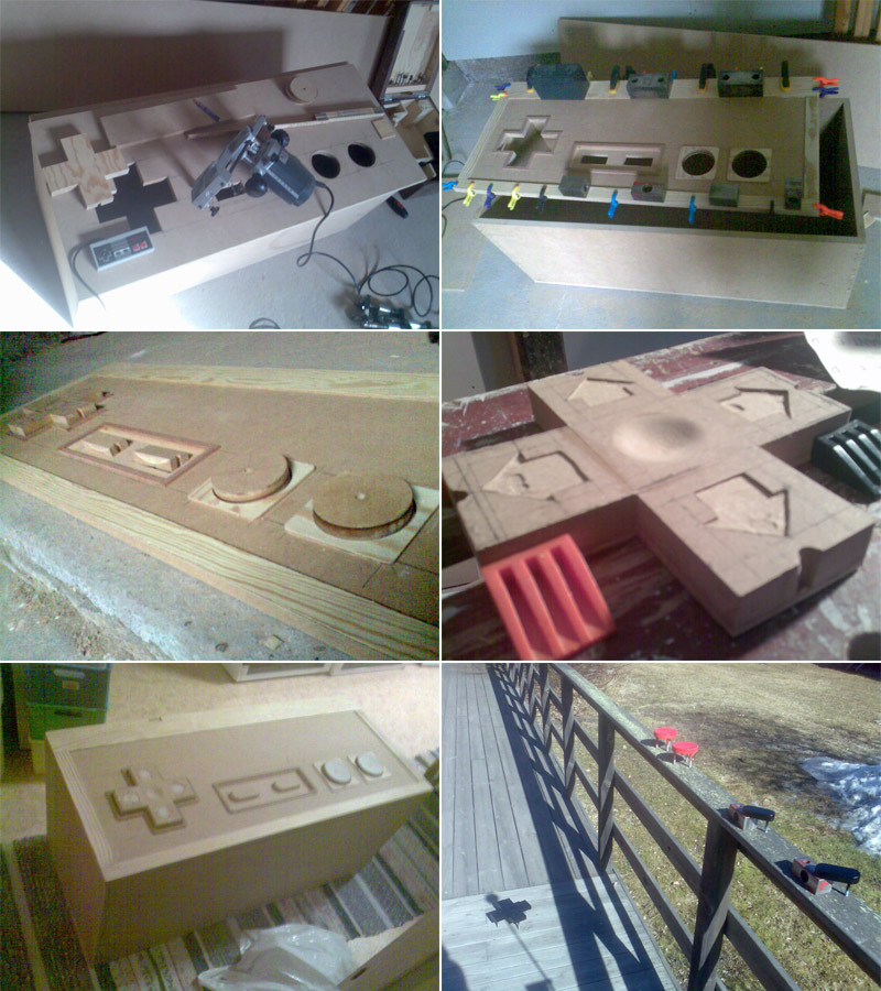 Photo log of the making of the Nintendo NES coffee table