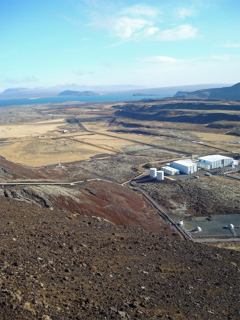 Nesjavellir power plant and surrounding landscape