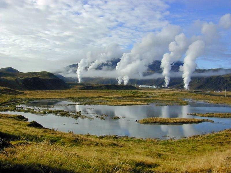 The view on the Nesjavellir geothermal power plant