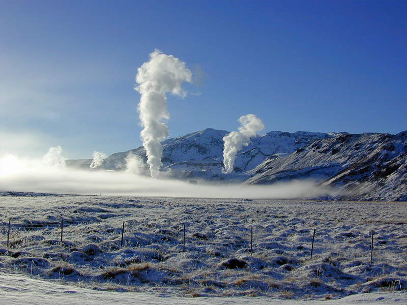 Nesjavellir power station in Winter