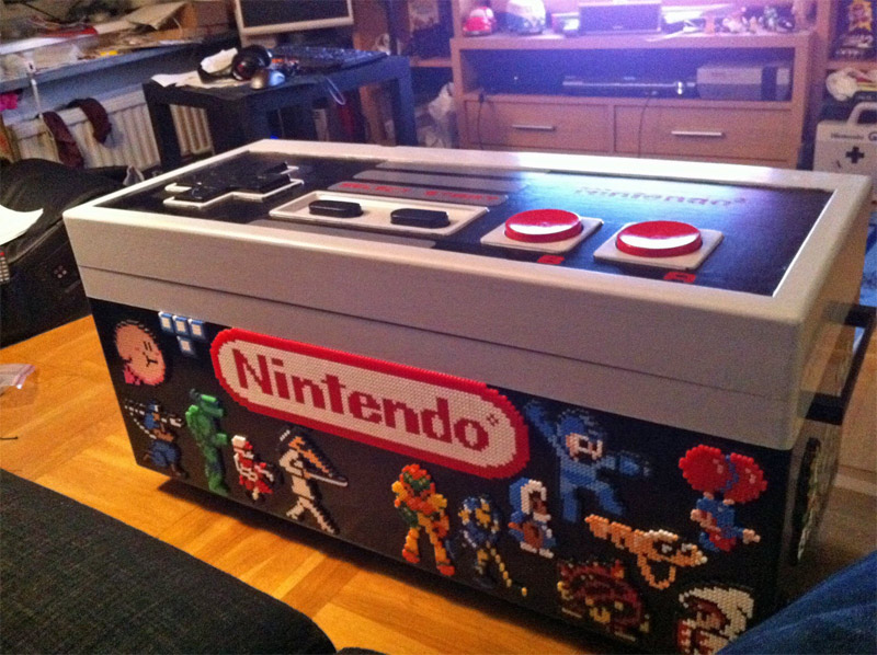NES joystick coffee table