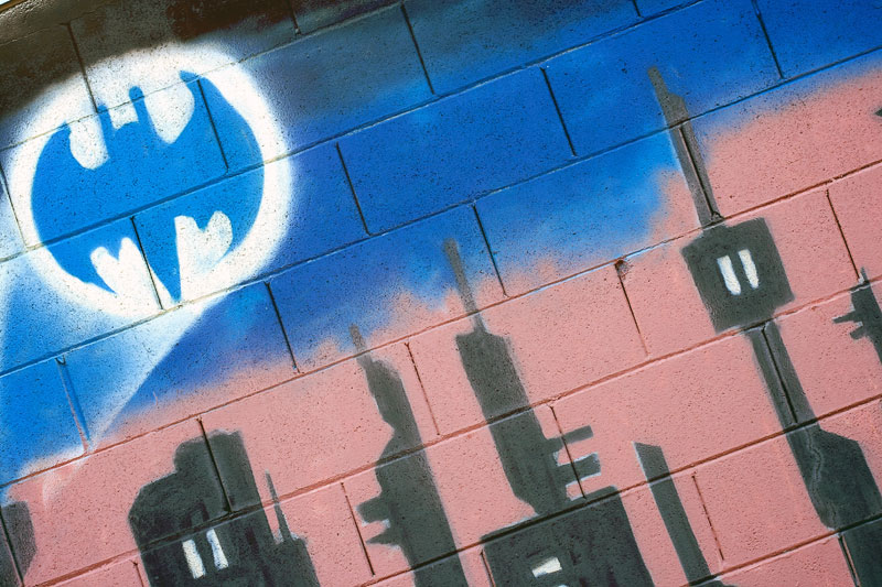 1. Batman sign graffiti