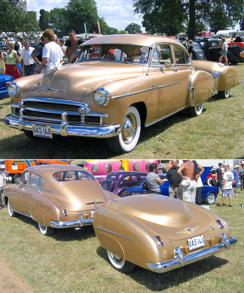 9. Bronze Chevrolet with the matching trailer