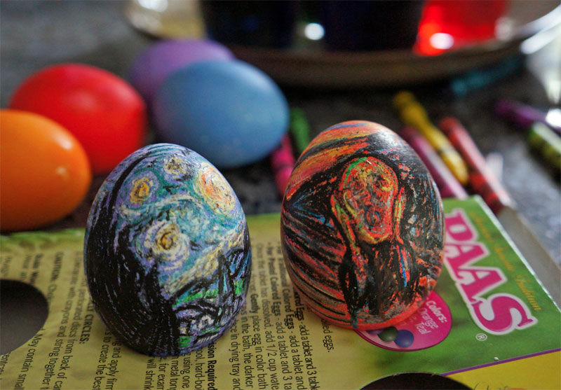 11. Van Gogh and Edvard Munch Easter eggs