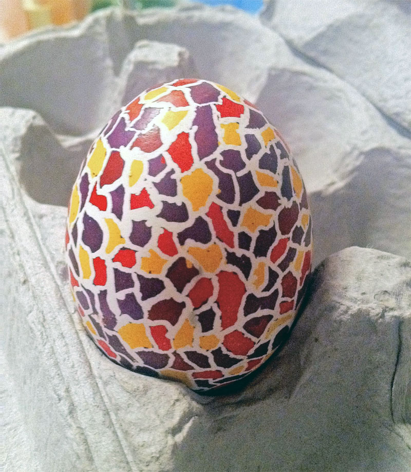 9. African pattern Easter egg