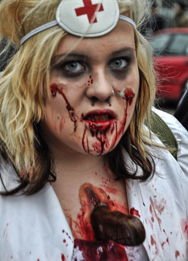 11. Stabbed nurse makeup. Photo Eric Parker