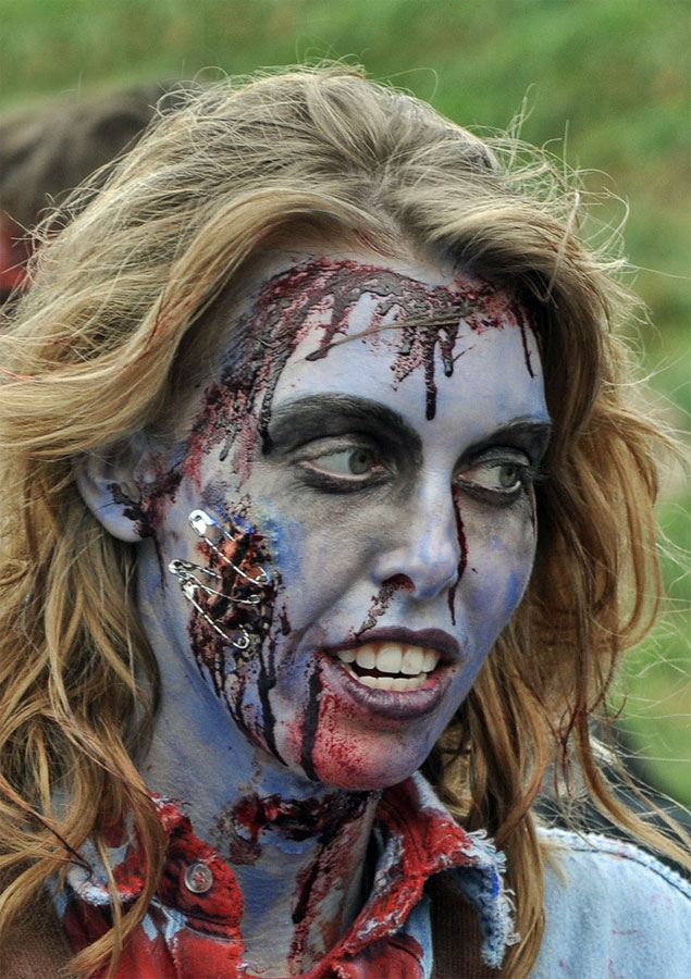 9. Great zombie makeup at Toronto 2009 Zombie Walk. Photo by Eric Parker