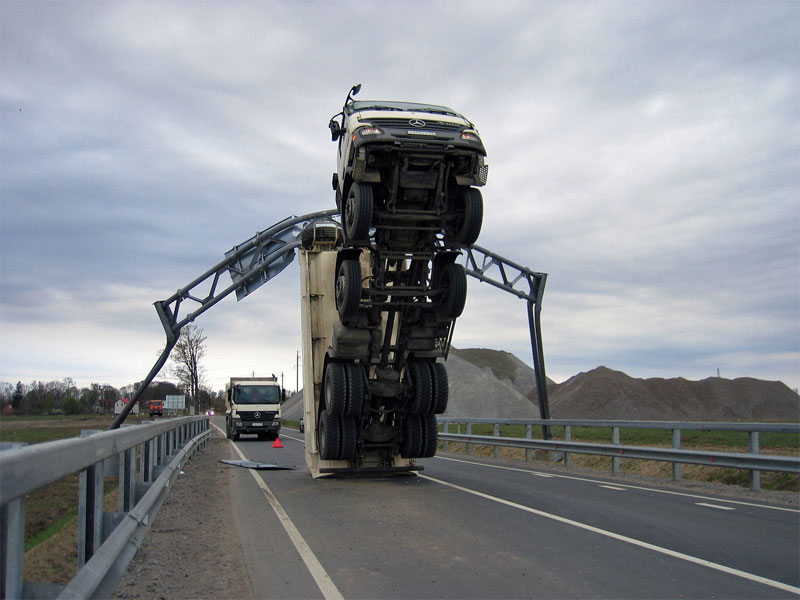 1. Stupid truck accident