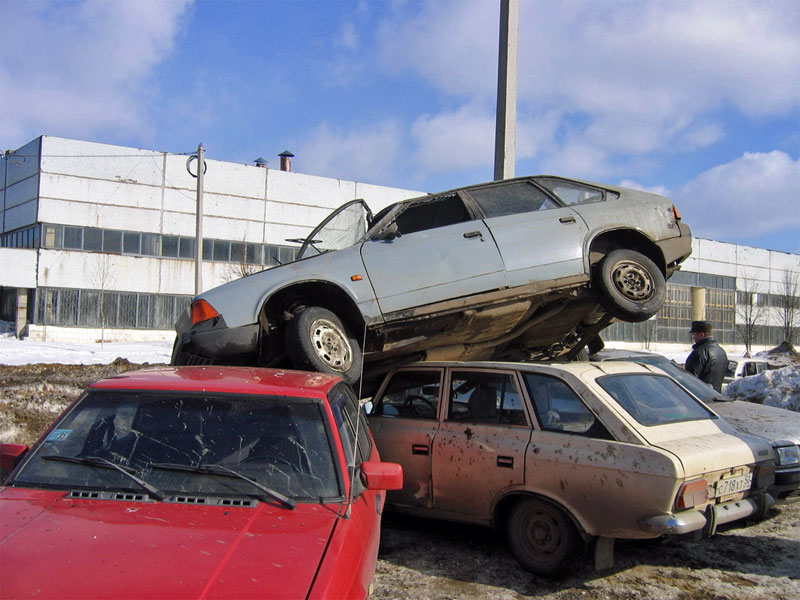 4. In Soviet Russia... you are parking in to layers