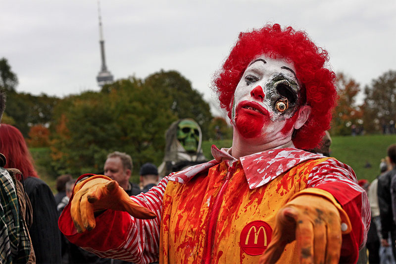 7. Zombie clown. Photo by Jackman Chiu